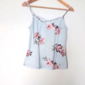 Rue21 Light Blue Floral Tank Size L